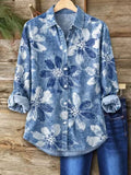 Charming Classic Creative Women's Printing Shirt Coats