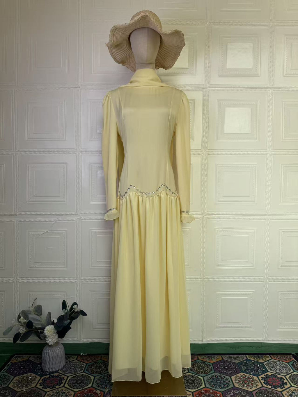 Spring Retro Elegance Long Sleeve Gorgeous Dress