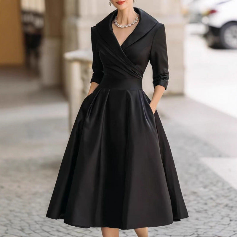 Women's Temperament Slimming Elegant Long Sleeve Dress