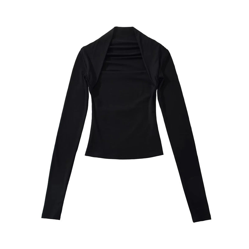 Women's Pure Desire Style Hot Square Collar Raglan Sleeve Slim Women's T-shirt