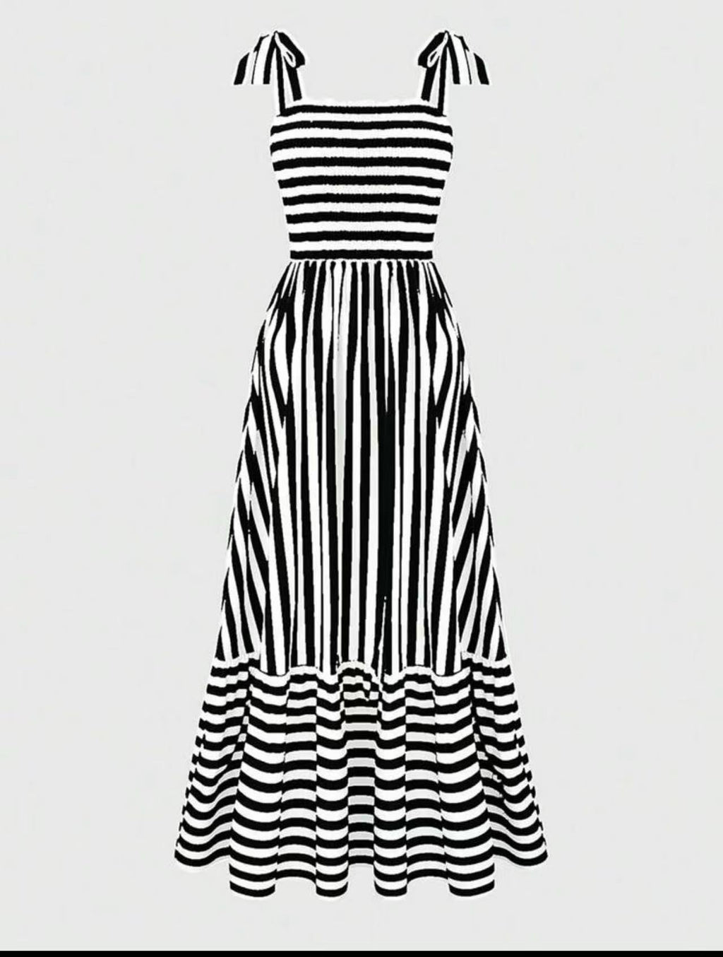 Women's Summer Fashion Loose Temperament Long Striped Dress