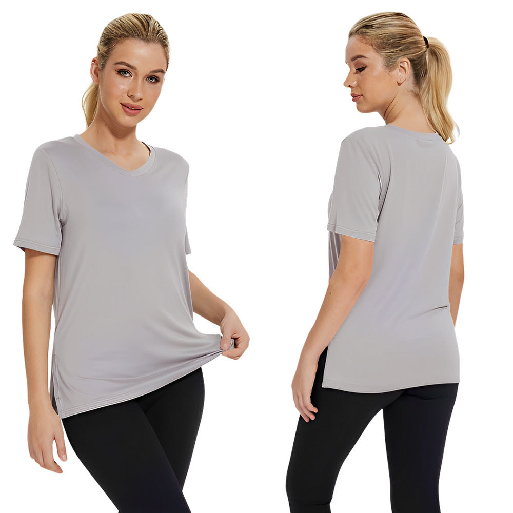 Women's Simple Fashion Pure Color Loose Split Clothing