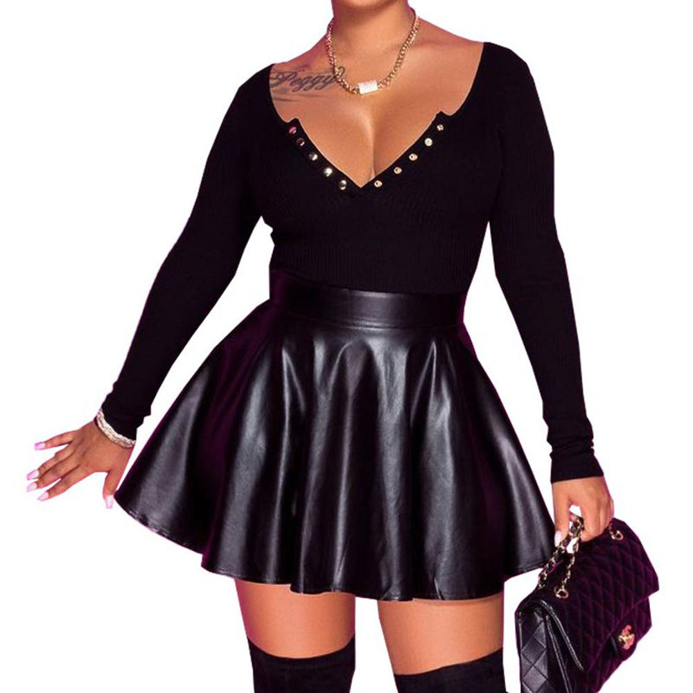 Women's Sexy Solid Color Lady Mini Umbrella Skirts