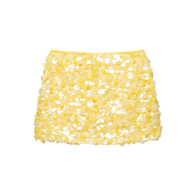Women's Design Sequined A- Line Style Shorts