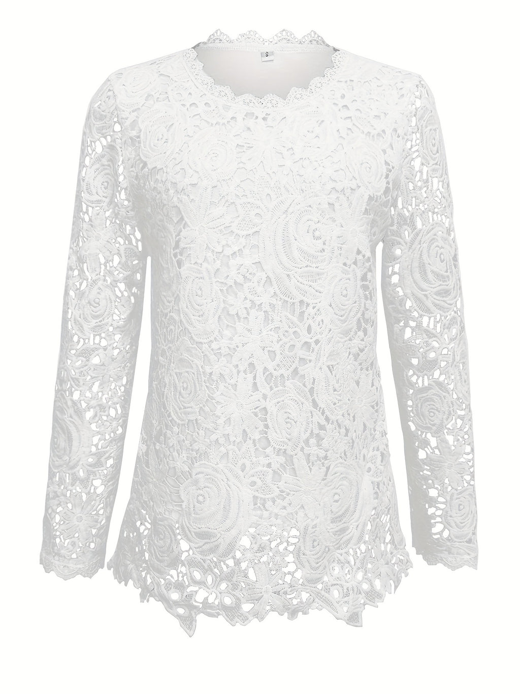 Women's Round Neck Elegant Commuter Light Luxury Long Sleeve Women's T-shirt