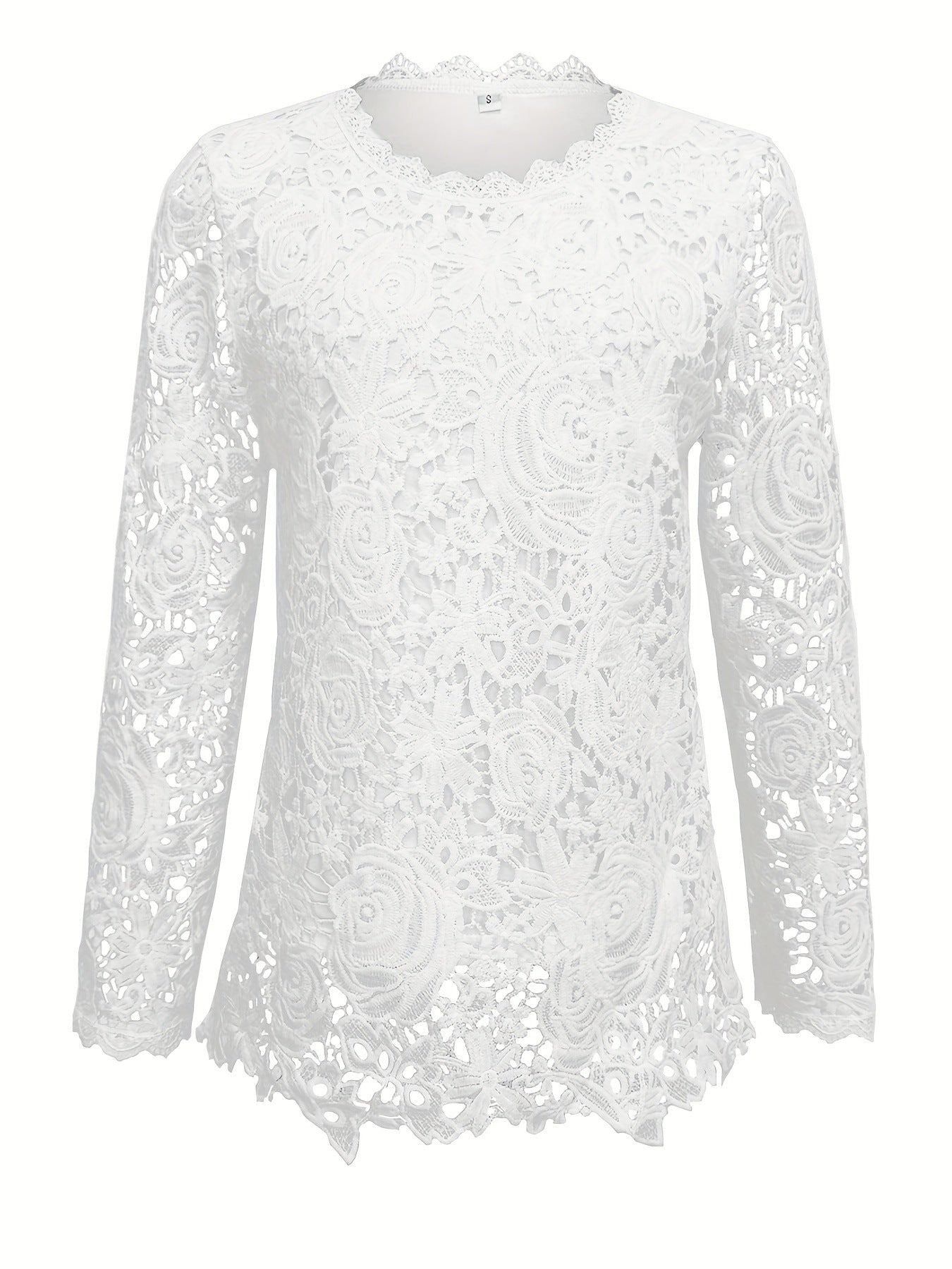 Women's Round Neck Elegant Commuter Light Luxury Long Sleeve Women's T-shirt