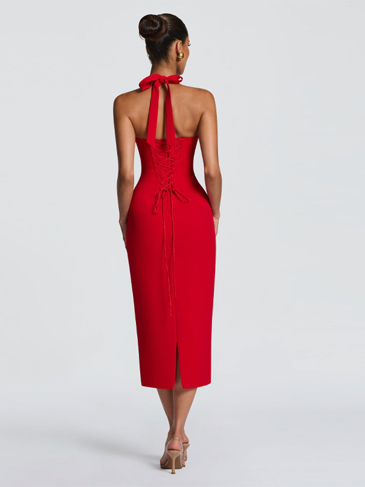 Women's Elegant Graceful Tube Halter Hot Split Tops