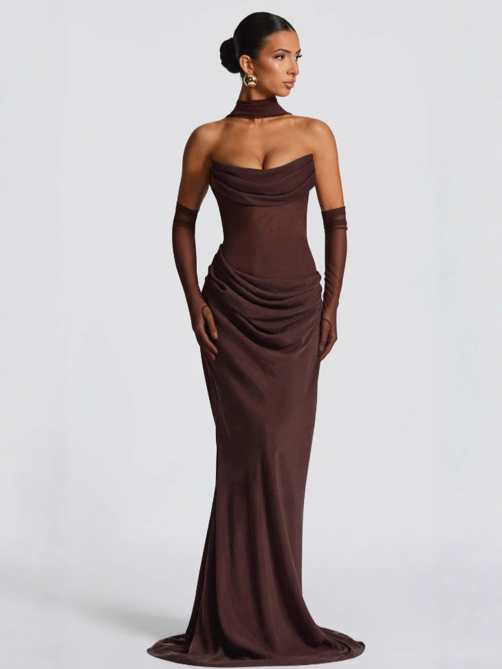 Durable Elegant Graceful Tube Sleeveless Quality Dress
