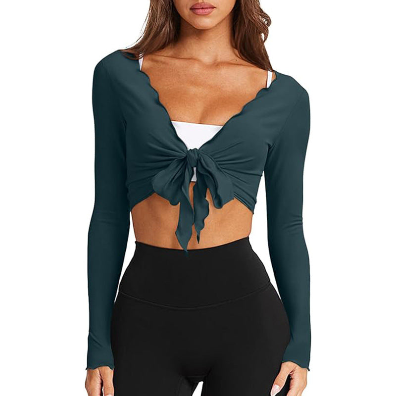 Women's Slim Fit Knot Fashion Long Sleeve Knitwear