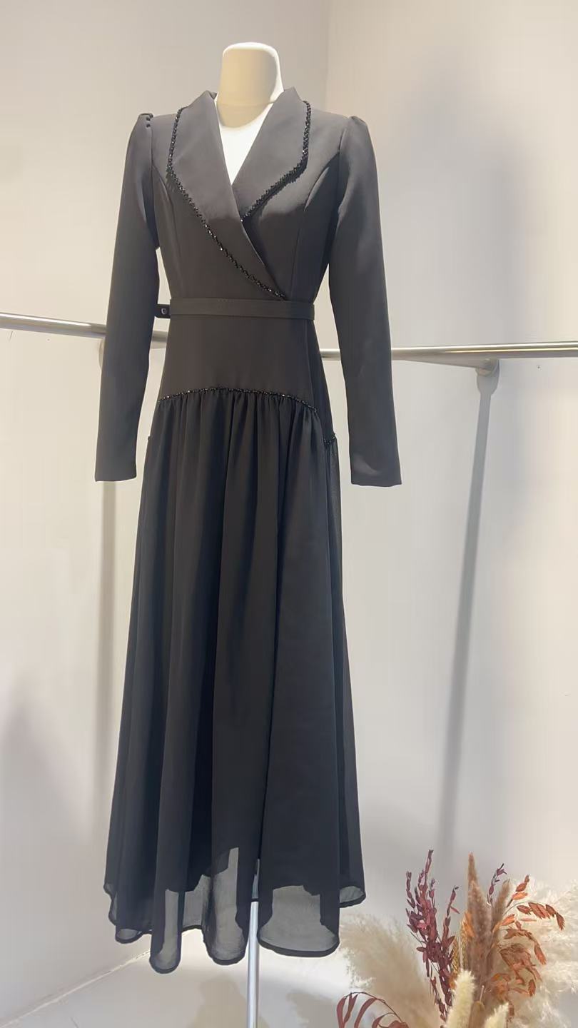 Casual New Autumn Design Stitching Tassel Dress
