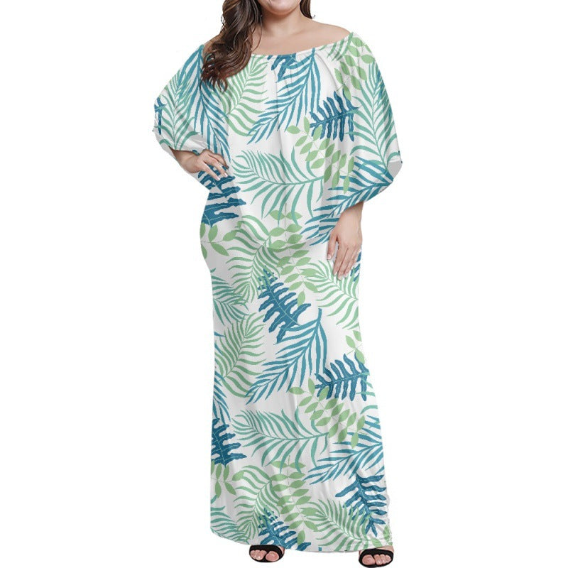 Female Batwing Sleeve Large Front Swing Dress