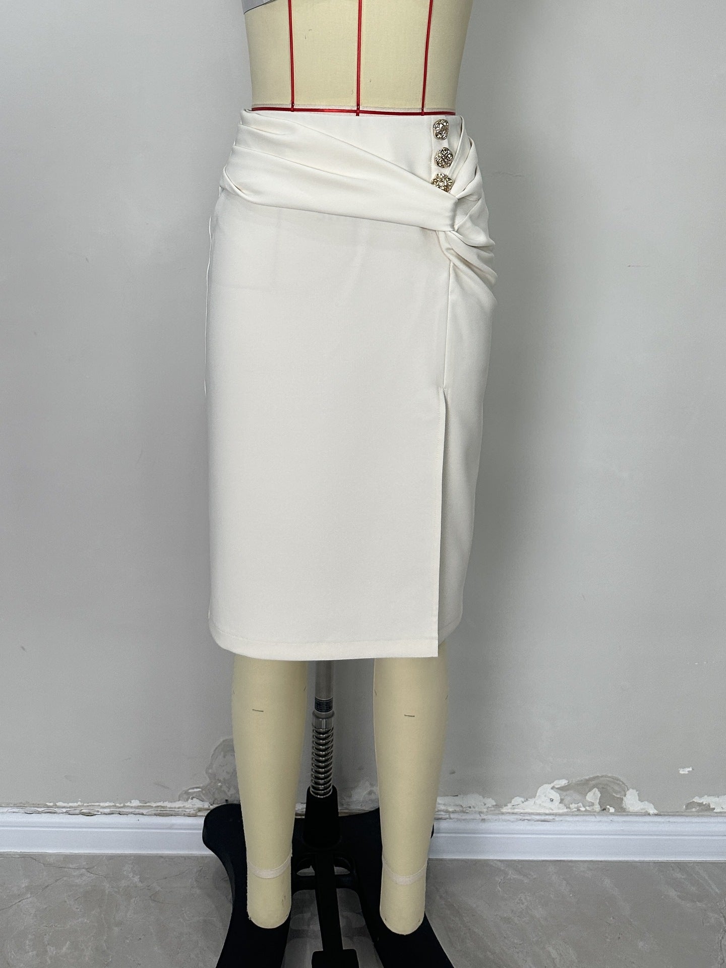Women's Elegant Fashion Summer Split Button Versatile Skirt