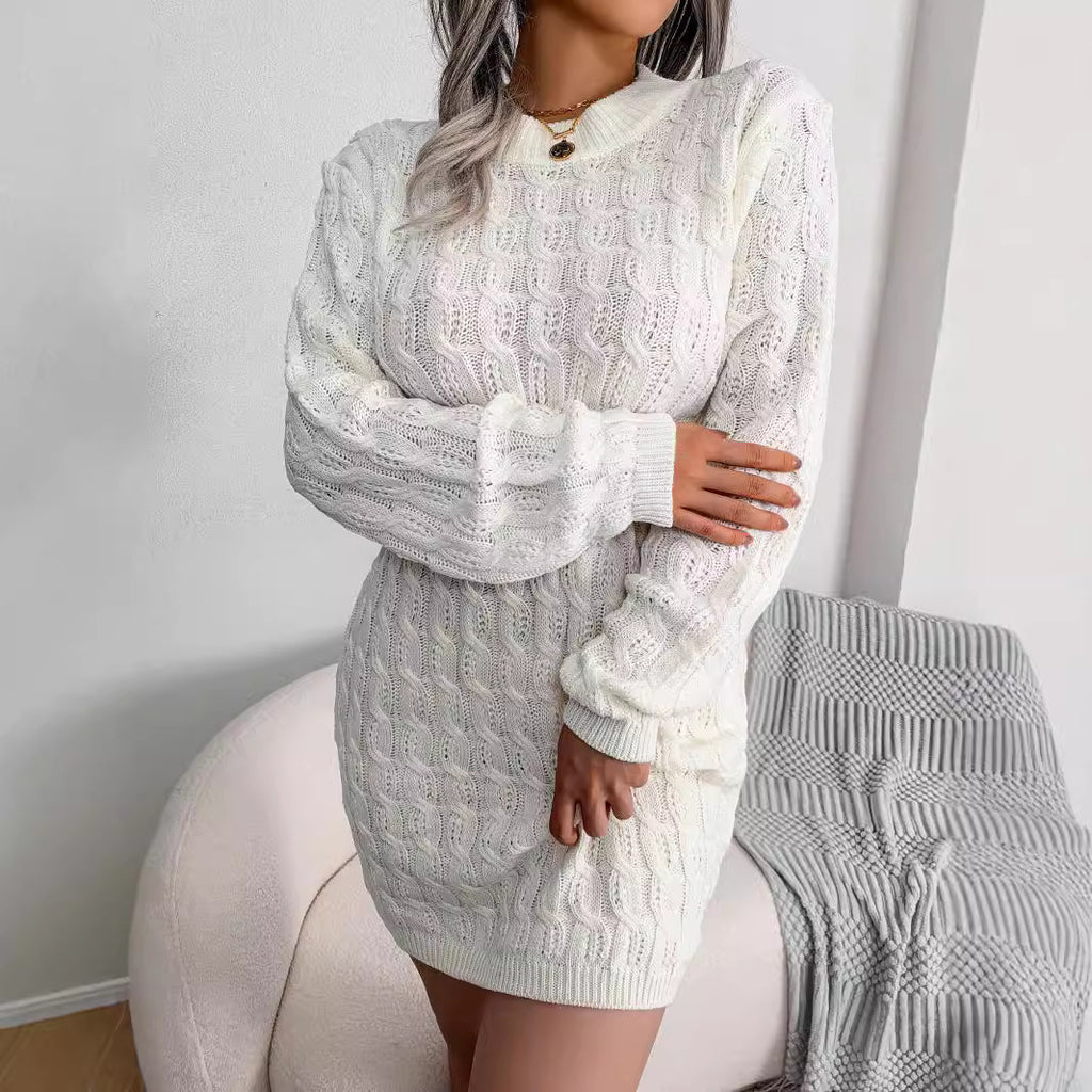 Women's Casual Twist Waist Sheath Base Dress