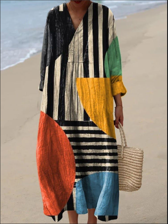 Autumn Long Sleeve Creative Casual Loose Dress
