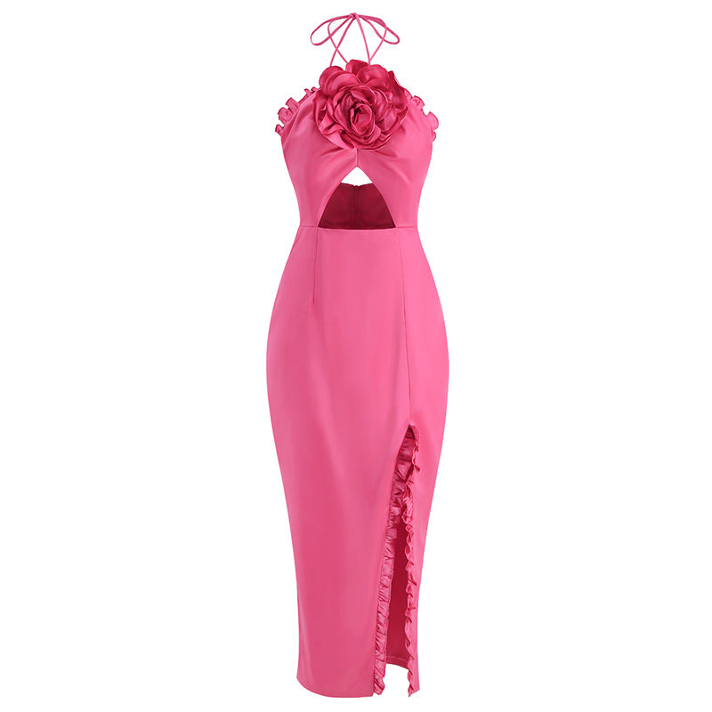 Sexy Halter Long Slim Fit Irregular Dress