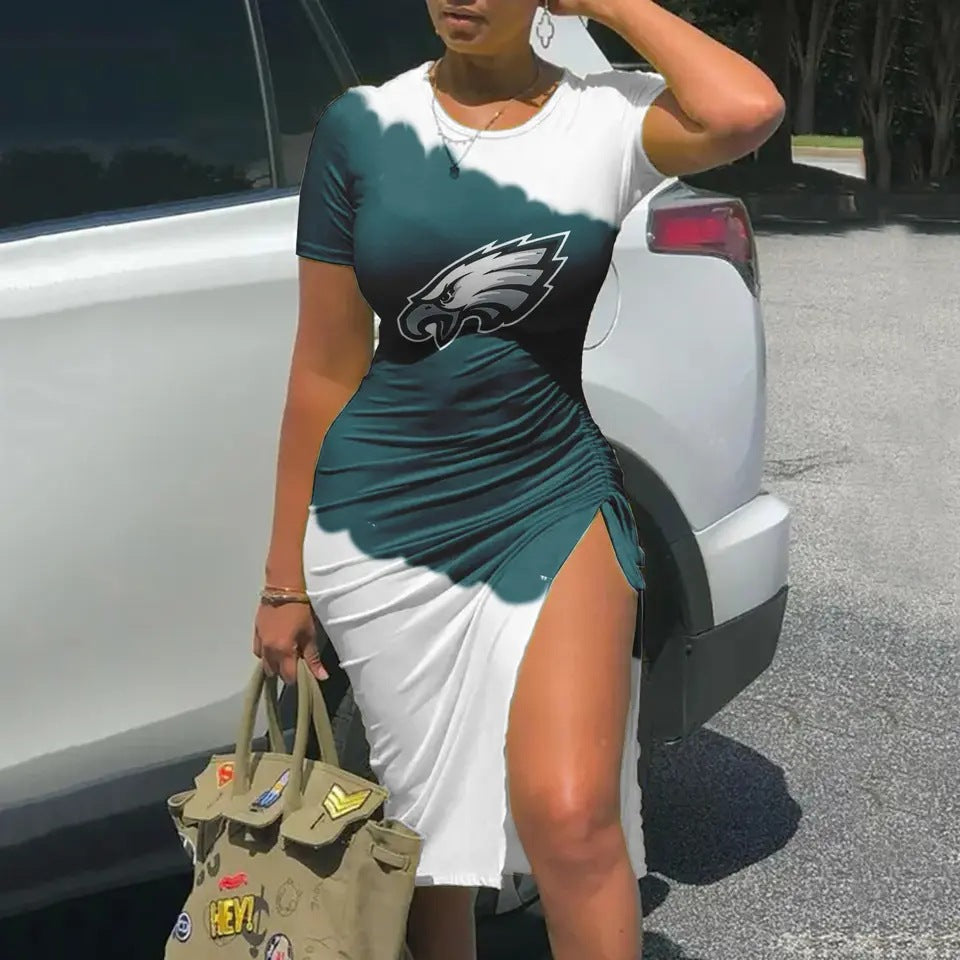 Sexy Slim Fit Long Multicolor Printing One Hot Niche Dress