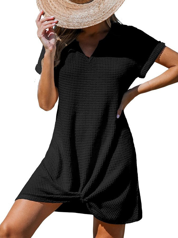 Women's Beach Sun Protection Casual Twist Dress
