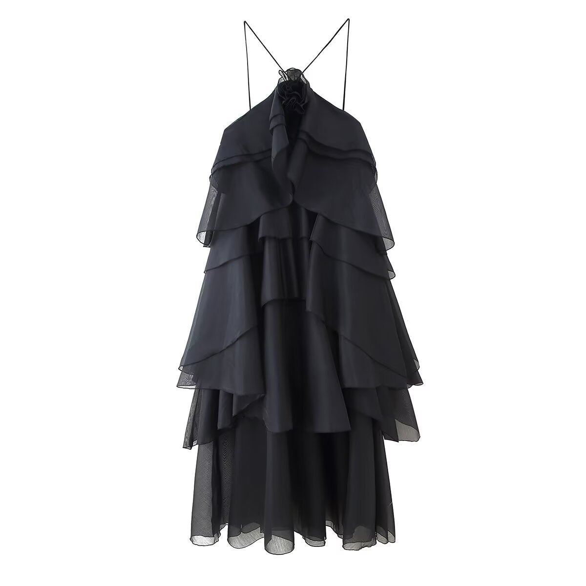 Women's Early Spring Laminated Decoration Elegant Dress