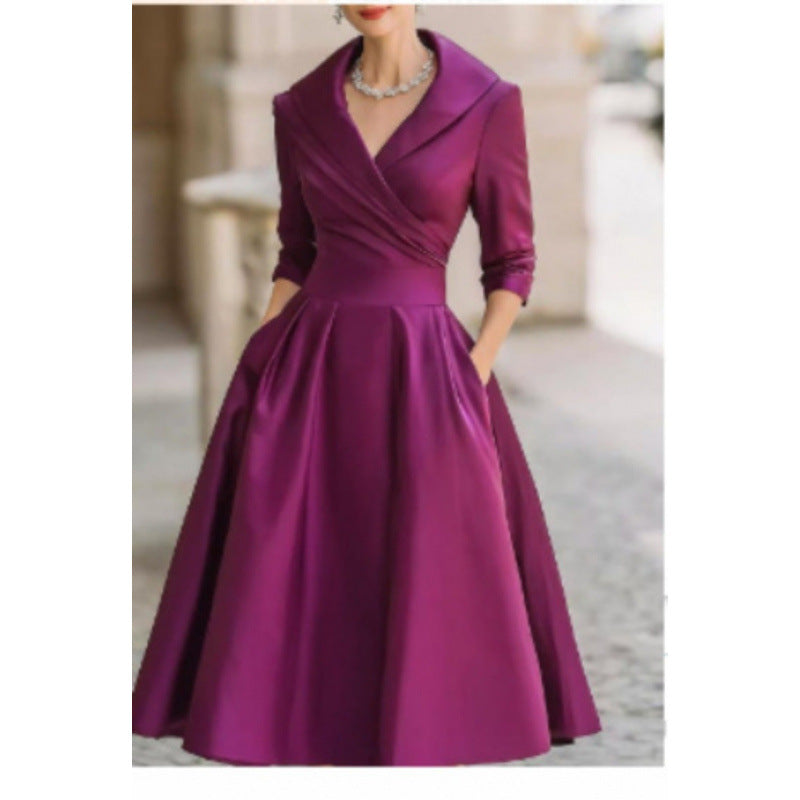 Women's Temperament Slimming Elegant Long Sleeve Dress