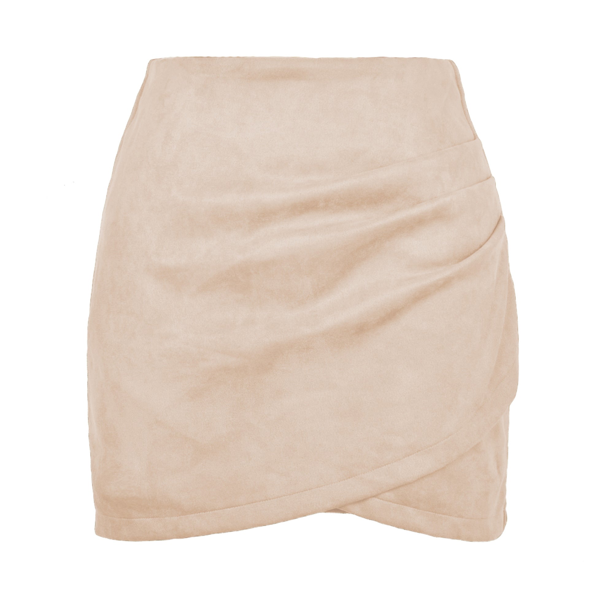 Women's Solid Color Sheath Heap Pleated Irregular Skirt