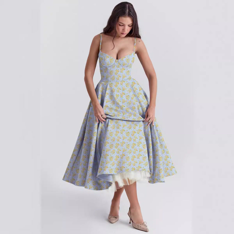 Women's Summer High-grade Princess French Mesh Large Dress