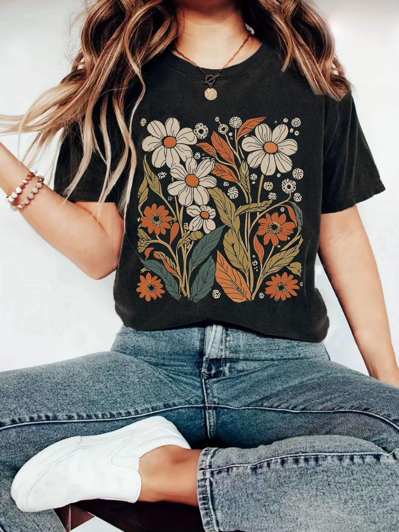 Women's Graphic Print Crew Neck Sleeve Casual Women's T-shirt