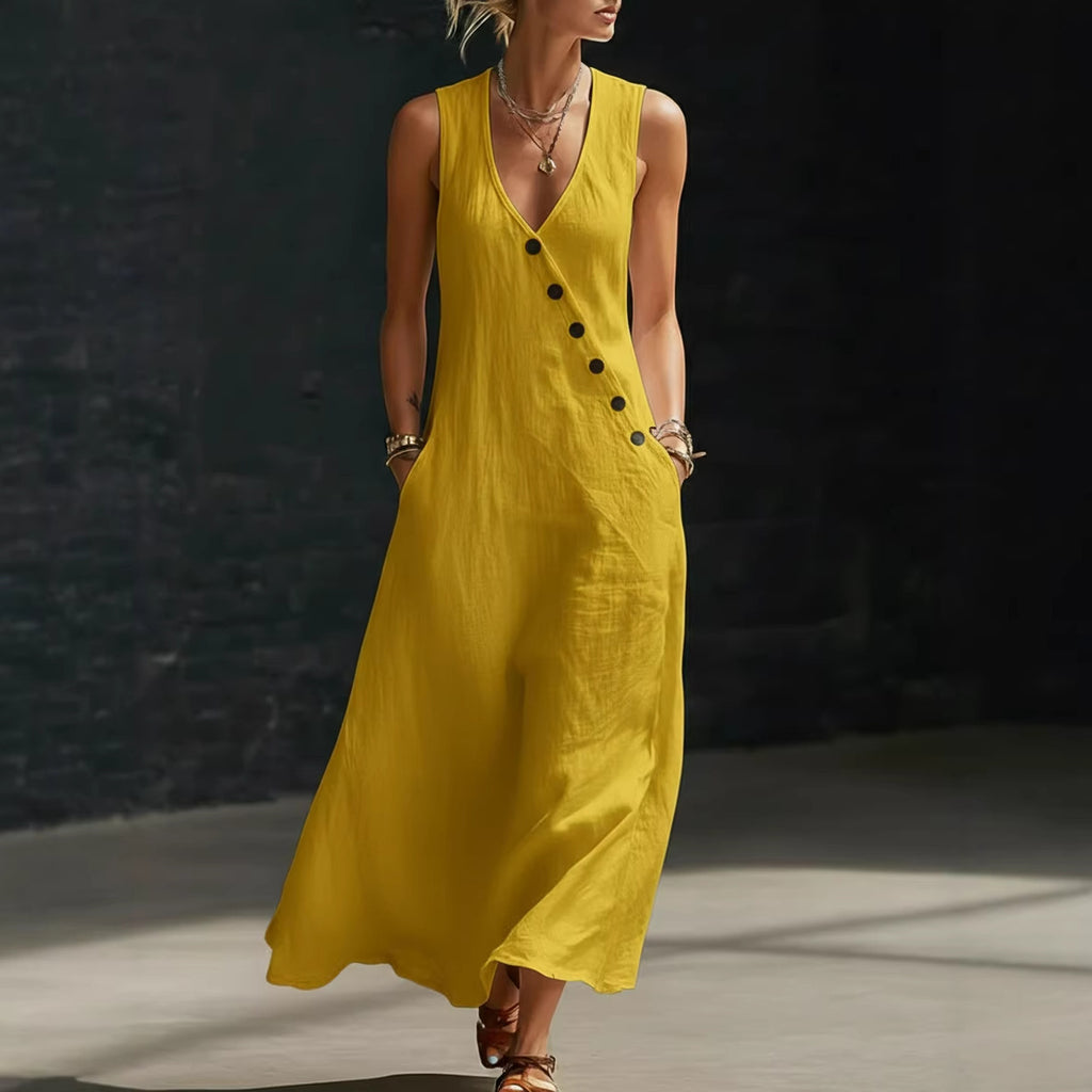 Elegant Women's Summer Holiday Casual Sleeveless Dress