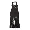 Women's Summer Fashion Sleeveless Sexy Rhombus Ripped Backless Dress