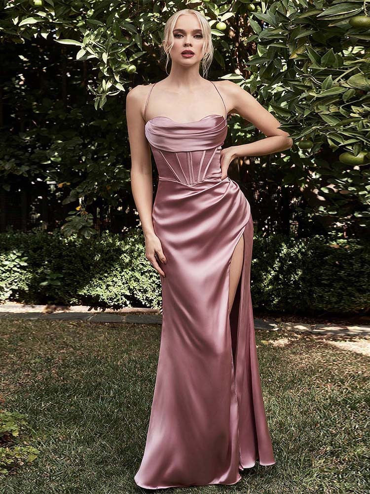 Charming Women's Sexy Sleeveless Camisole Gown Dress