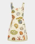 Cotton Linen Printed Casual Strap Mini Dress