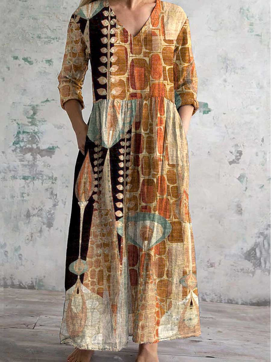 Women's Printed Summer City Casual Loose Dress