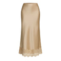 Women's Lace Satin High Waist Elastic Elegant Skirts