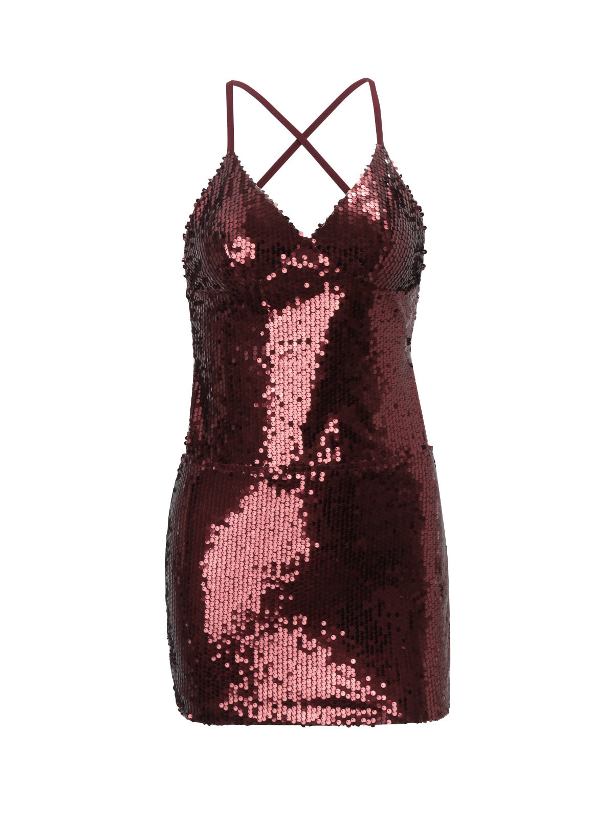 Women's Sexy Big Backless Nightclub Hot Sequined Dress