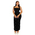 Women's Fashion Wear Halter Hot Rhinestone Bubble Beads Dress