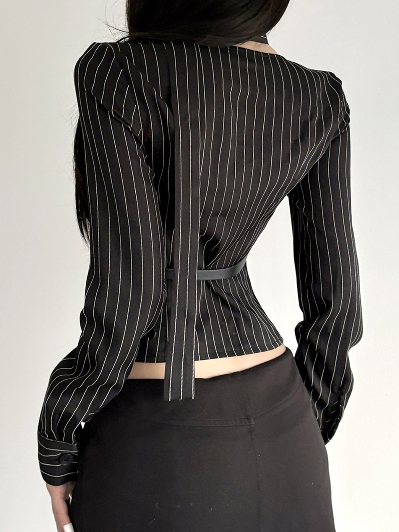 Hot Style Lace Patchwork Stripes Shirt Women's T-shirt