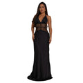 Women's Fashion Wear Sexy Lace Stitched Backless Dress