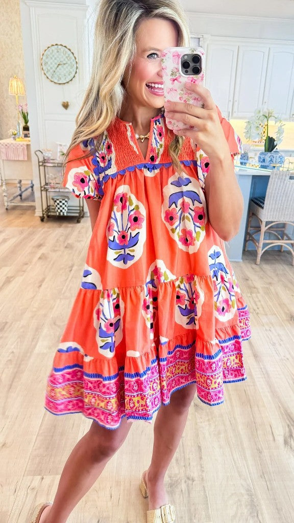 New Comfortable Trendy Summer Smocking Lace Dress