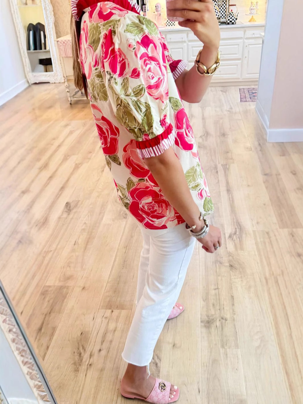 Women's Casual Fashion Leopard Print Contrast Color Ruffled Sleeves Shorts