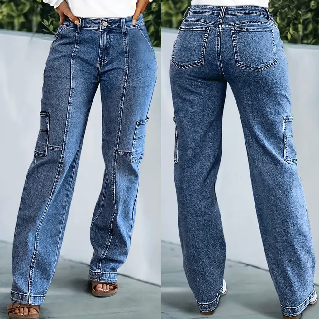 Glamorous Stylish Women's Stretch Denim Overalls Women's Jeans