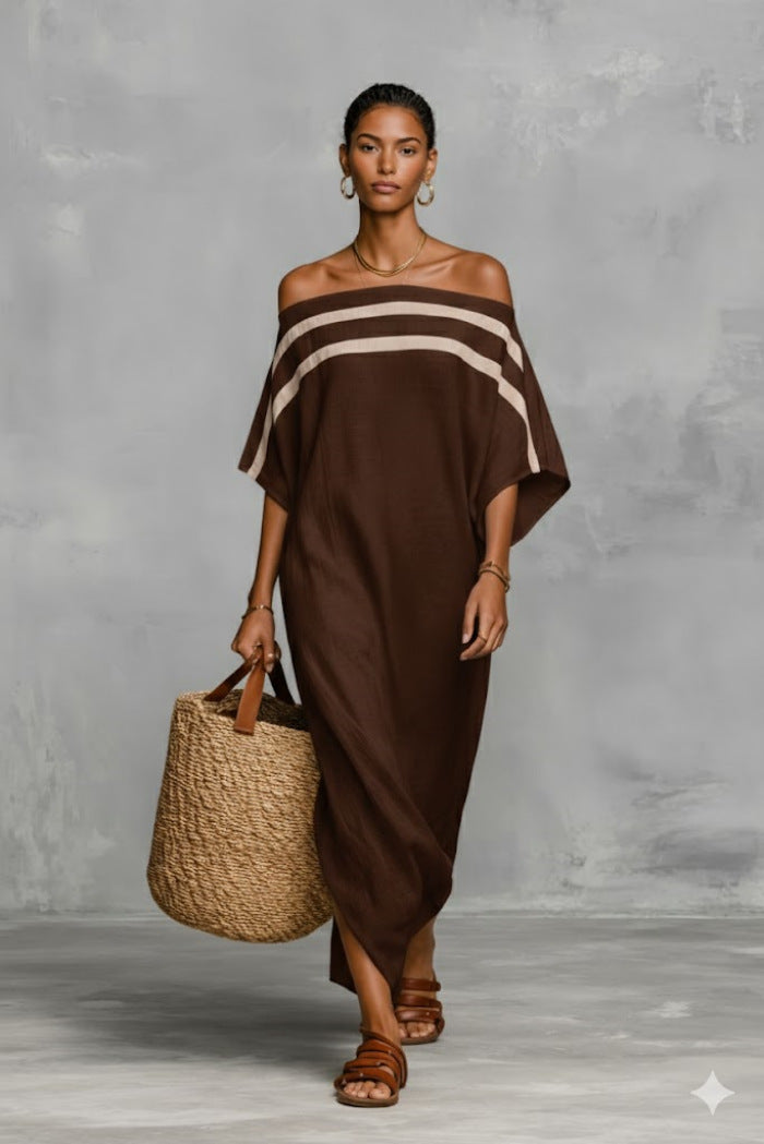 Women's Summer Loose Vacation Batwing Sleeve Dress