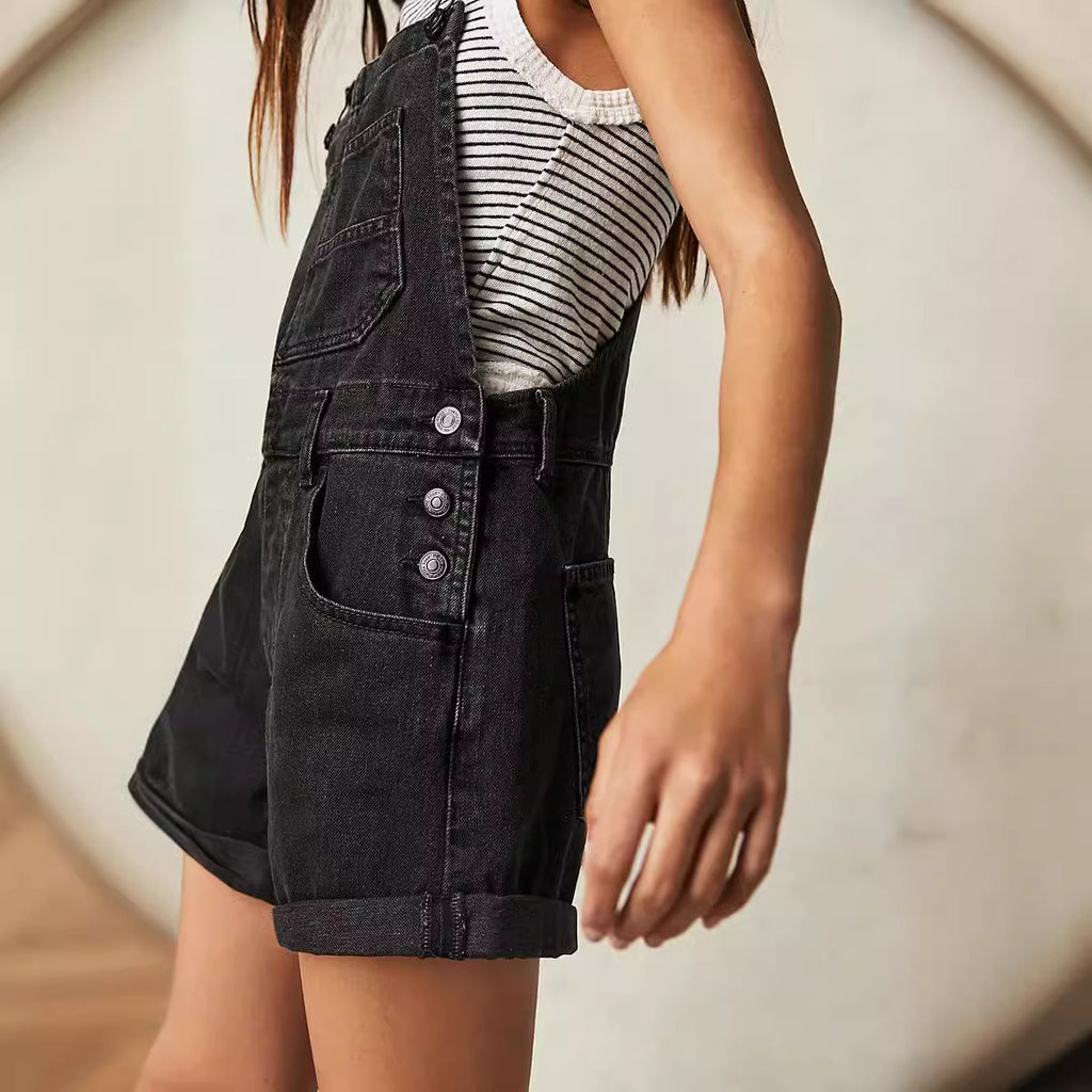 Charming Fashion Women's Loose Shoulder Strap Women's Jeans