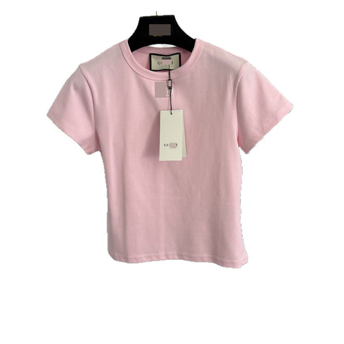 Casual Sweet Dopamine Wear Embroidered Slim Women's T-shirt