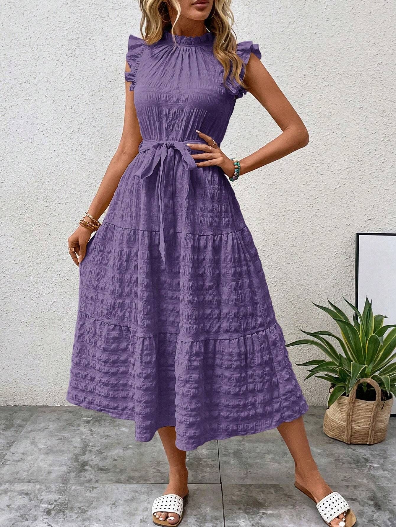 Casual Women's Bohemian Sleeveless Large Swing Dress
