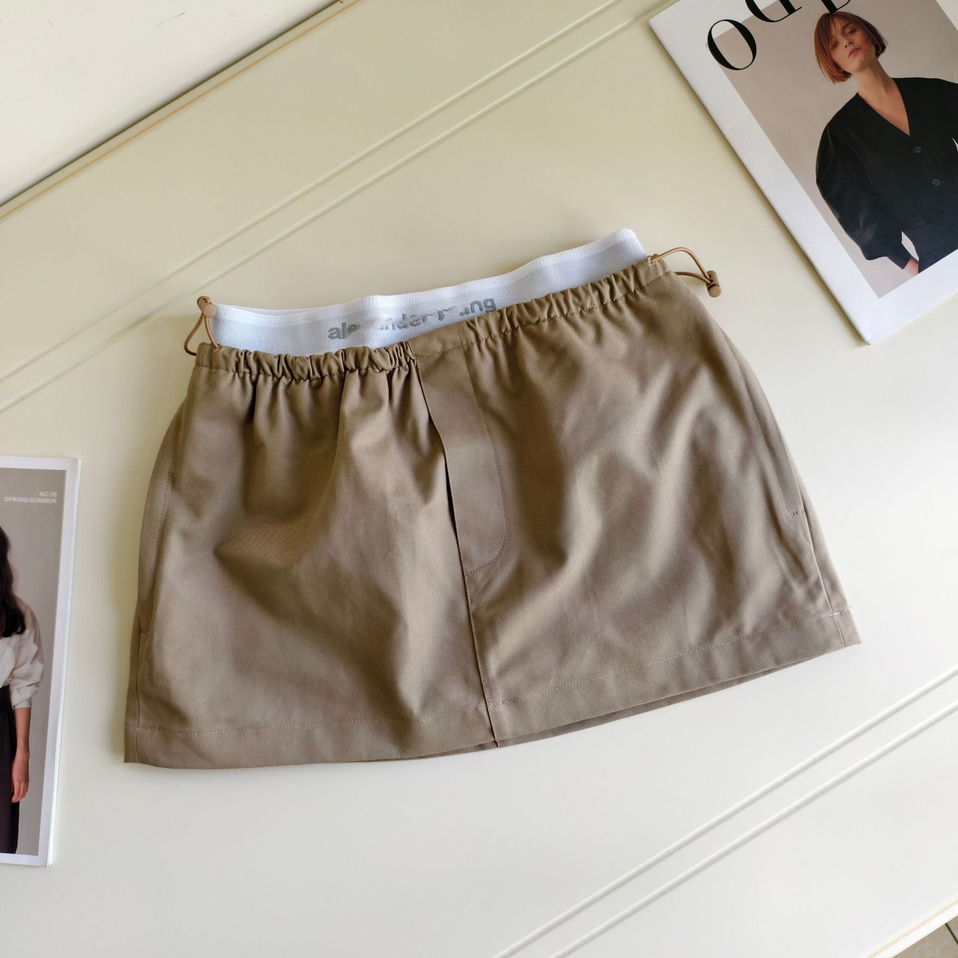 Women's King Fashion Logo Contrast Color Elastic Skirts