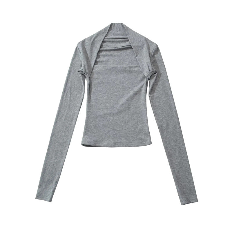 Women's Pure Desire Style Hot Square Collar Raglan Sleeve Slim Women's T-shirt