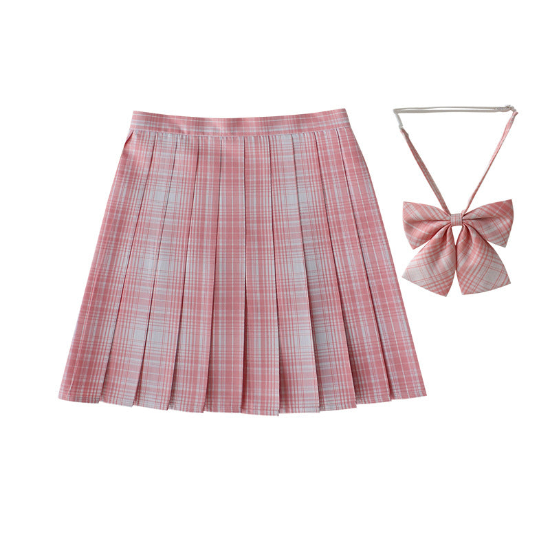 Women's Plaid Pleated Half-length High Waist Plus Size