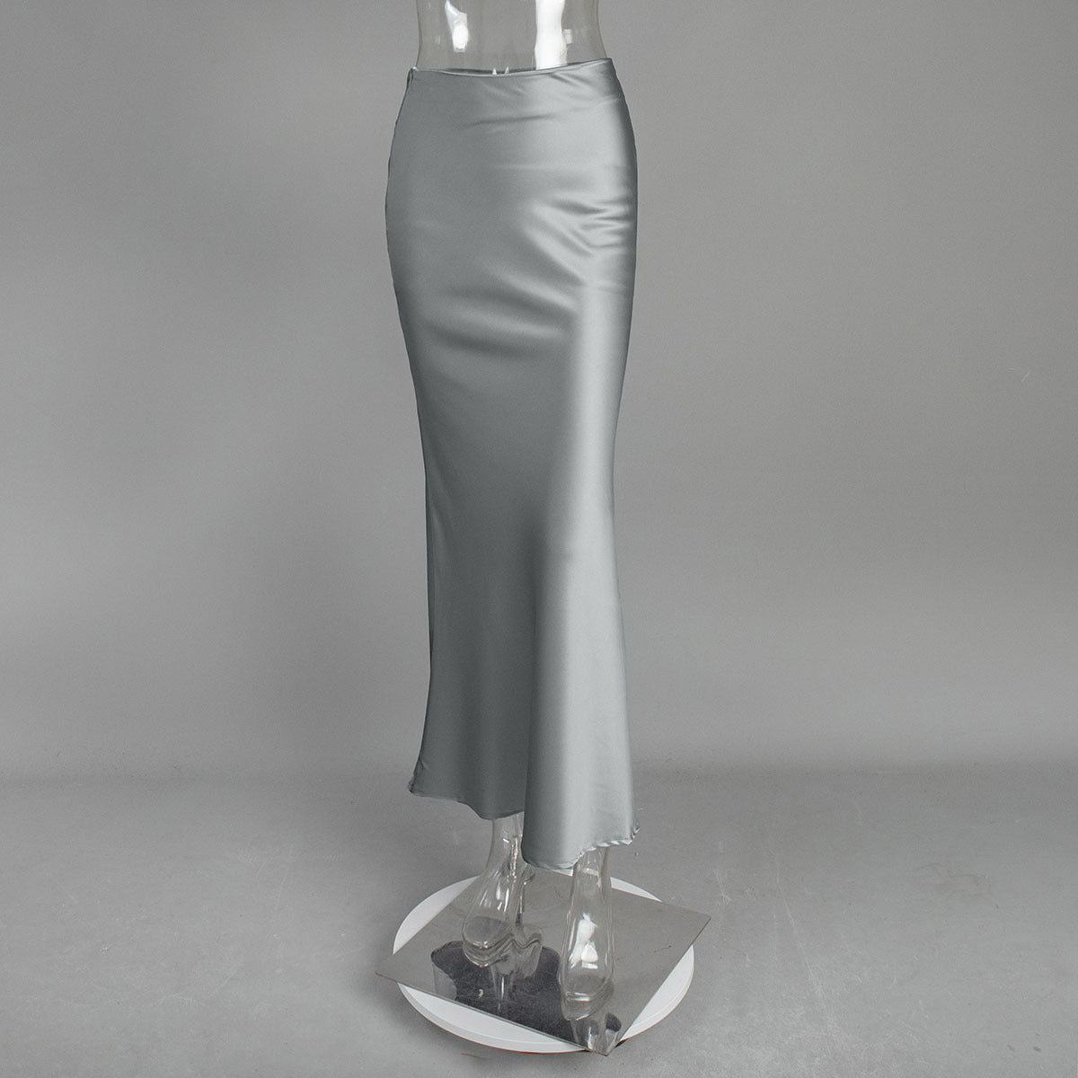 Fishtail Spring Satin Long High Waist Sheath Skirts
