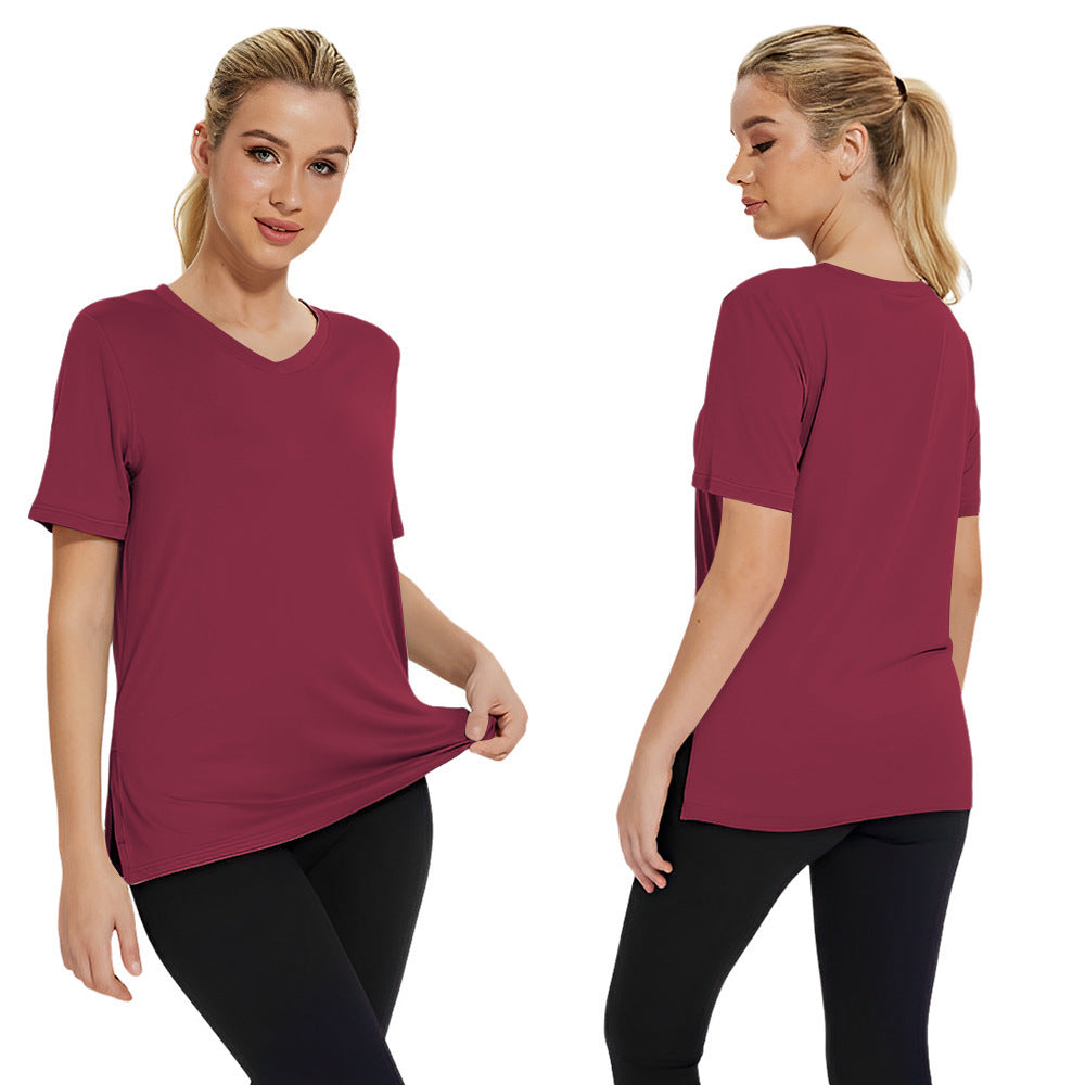 Women's Simple Fashion Pure Color Loose Split Clothing