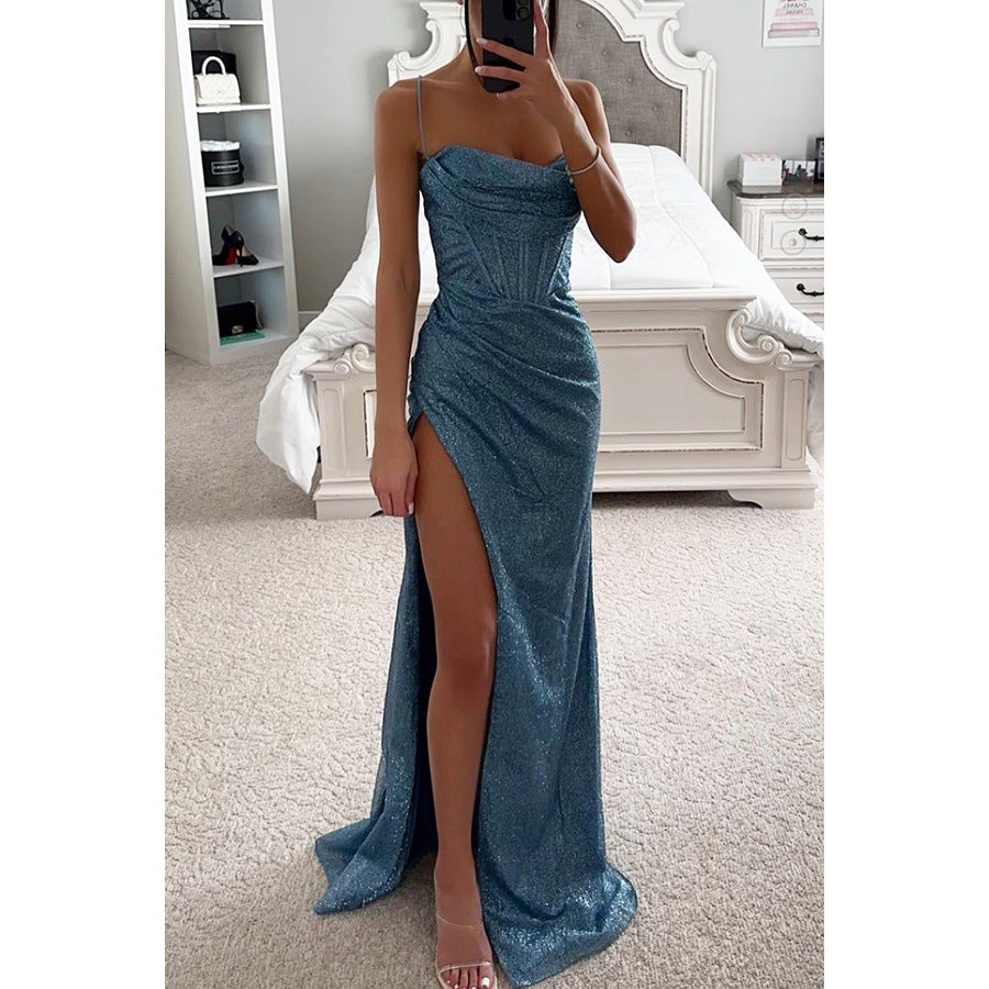 Women's Party Fashion Suspenders Loose Casual Slit Clothing