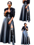 Classic Sexy Leather High Slit Irregular Skirts